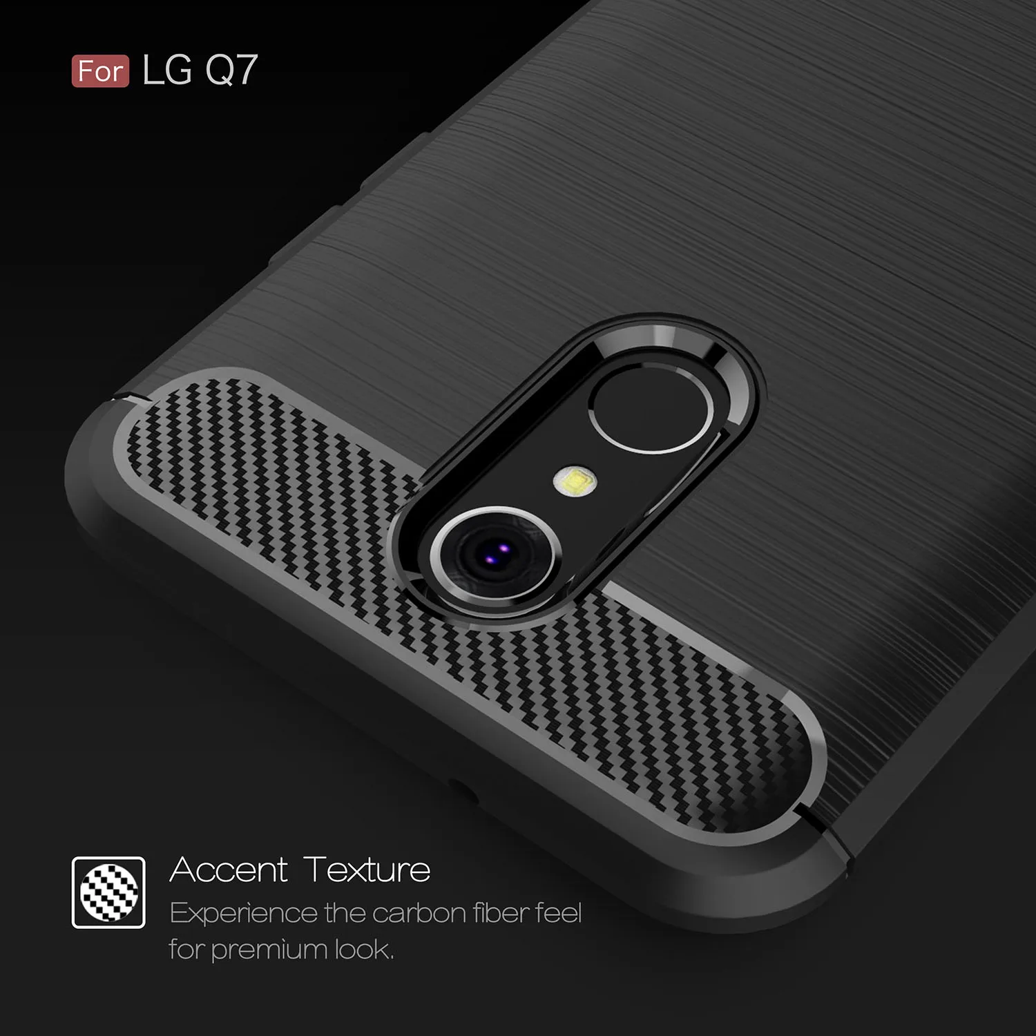 Carbon Fiber Cover Case For LG Q92 Q61 Q70 Q60 Q8 2018 on Q7 Plus Luxury Soft Silicone Shockproof tpu Cover for LG Q61 Q51 Shell