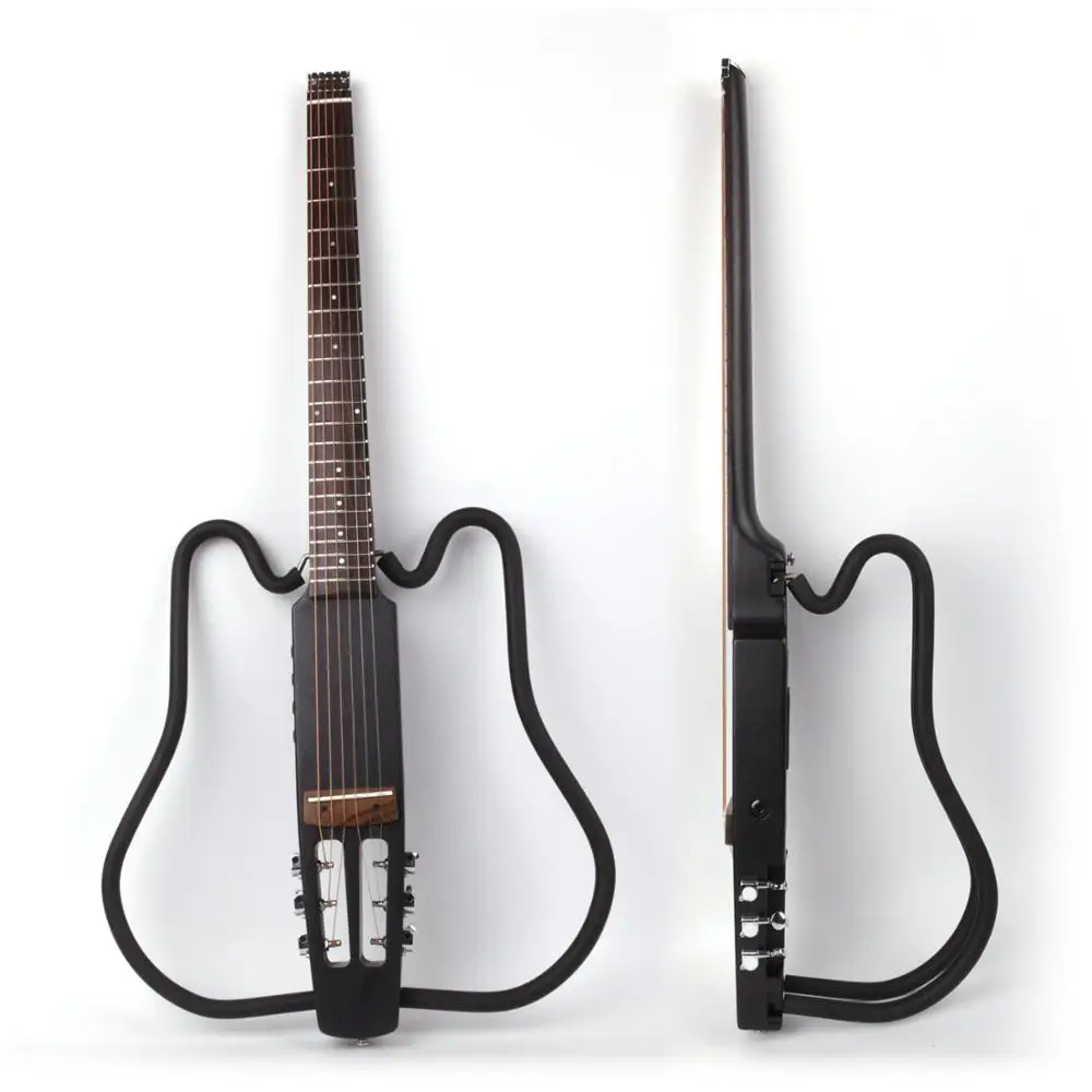 acoustic headless foldable electric guitar portable travel silent built in effect set