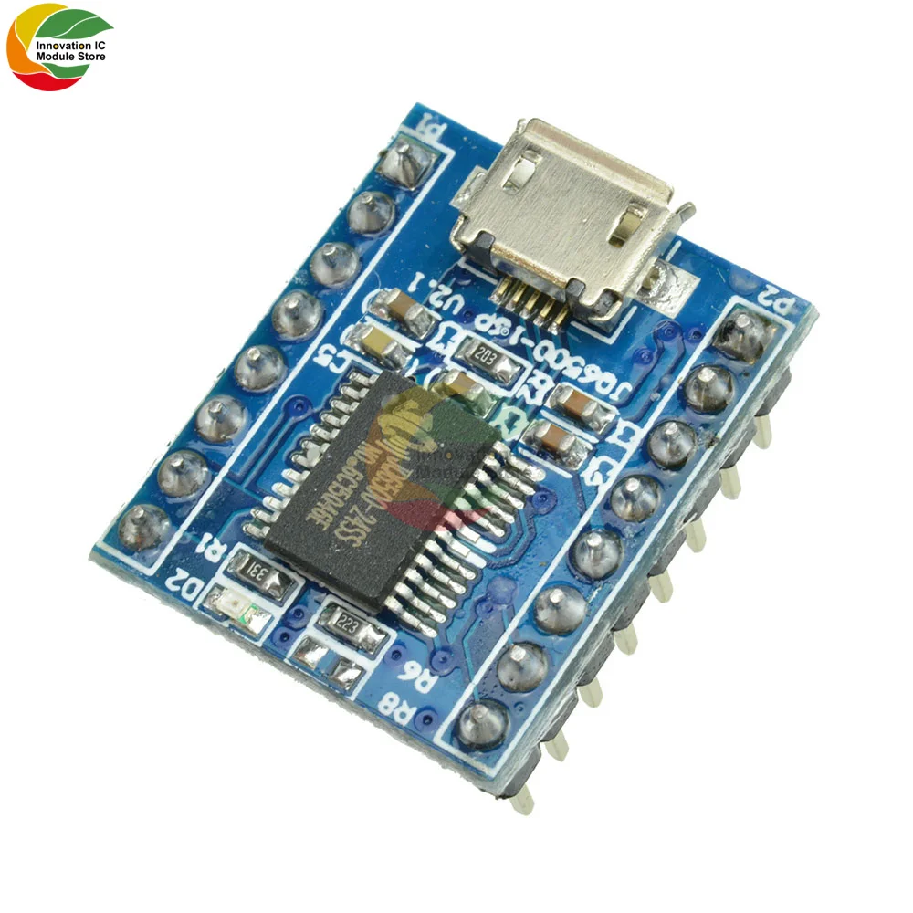 JQ6500 Voice Module Sound Board Micro USB DIP16 TTL UART Replacement 1 Pair of 5-channel MP3 Module Voice Standard 3.2-5V 20mA