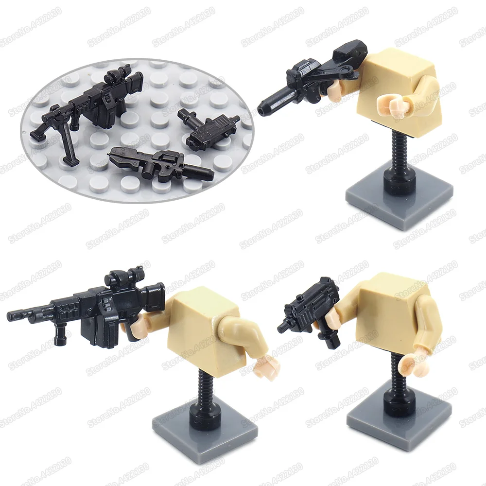 Military Soldier Weapons Figures Building Blocks Assembly Ordnance Model Guns ww2 Army Equipment Moc Childs Christmas Gifts Toys