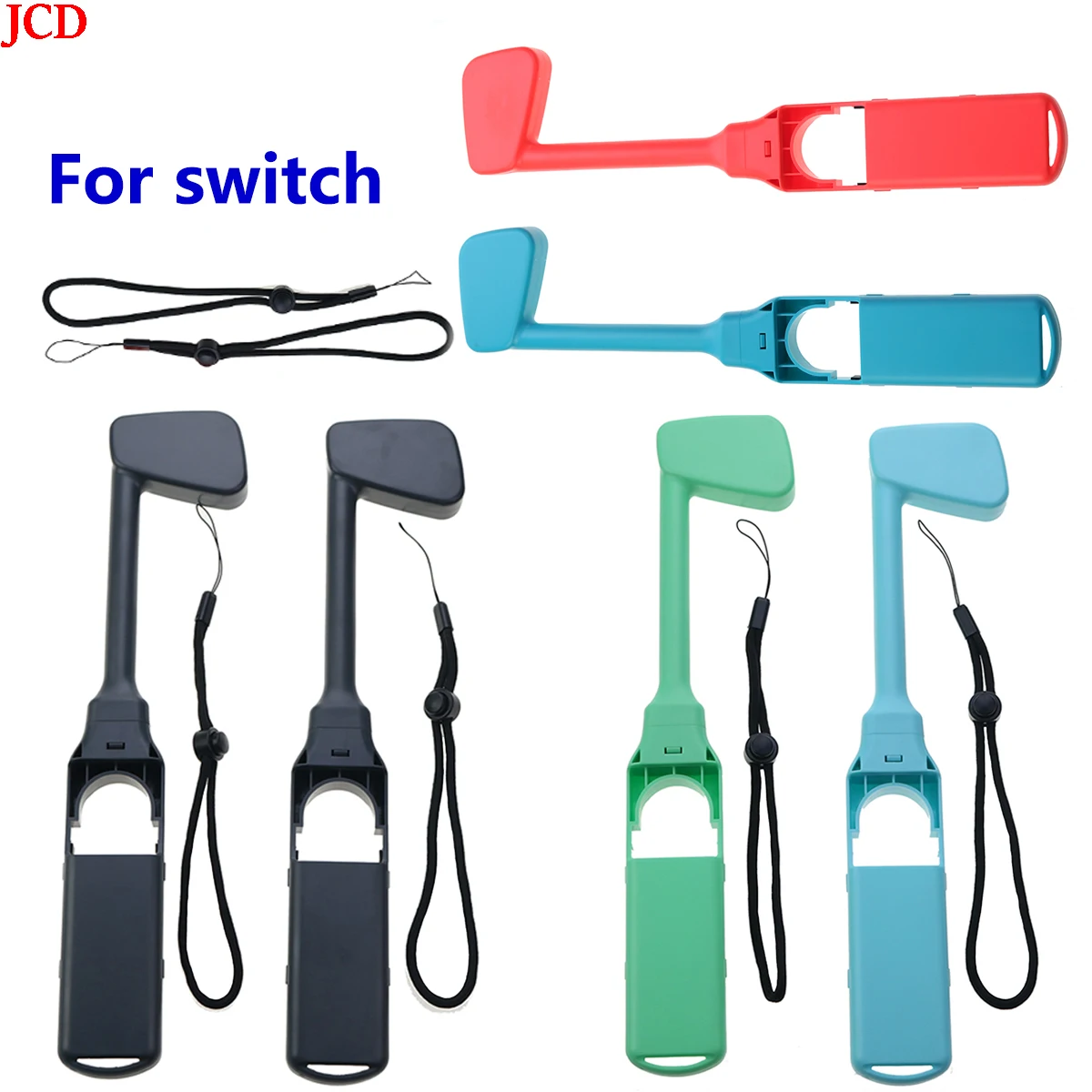 JCD 2pcs Retractable Golf Club For Switch Controller Adapter Case For Switch Joy-Con Golf Games Accessories