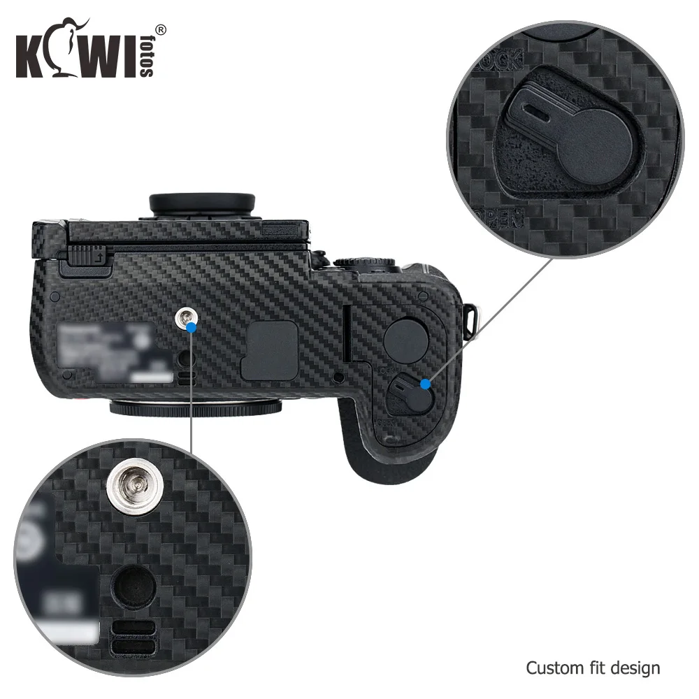 Chống Trầy Xước Bao Da Máy Ảnh Da Sợi Carbon Cho Sony RX100 VII RX100VII RX100M7 RX100 Mark VII Máy Ảnh miếng Dán 3M