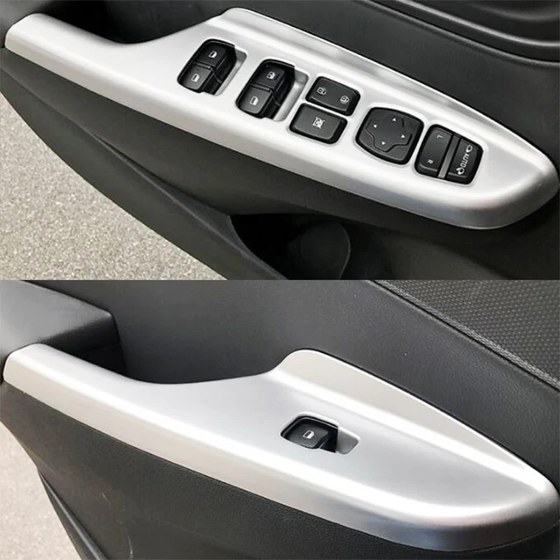 

For Hyundai Kona Kauai Encino 2019 2018 ABS Matte Car Styling Car Window Lift Door Panel Auto Glass Button Switch Accessories