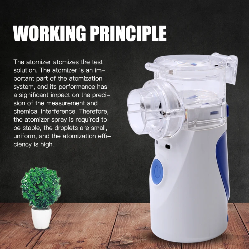 

Portable Mini Handheld Silent Atomizer Children Home Inhaler Respirator Atomizer Machine Health Care Humidifier Kit Hot Sale