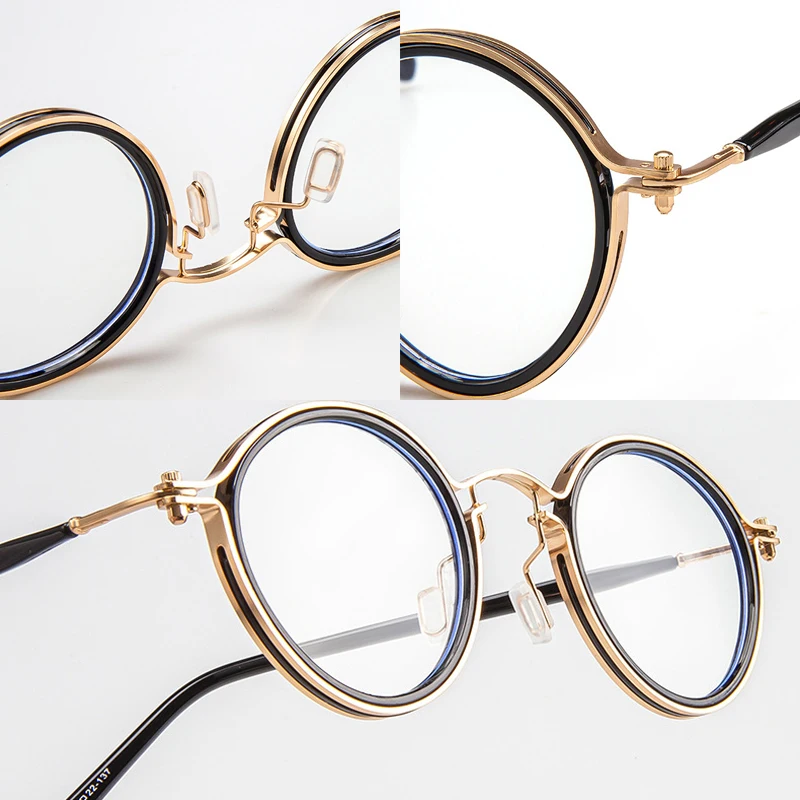 DOFTA Alloy Optical Glasses Frame Women Men Vintage Round Prescription Eyeglasses Frame Male New Korean Myopia Eyewear 5667