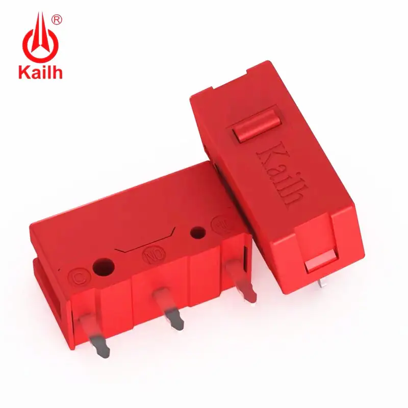 2Pcs Kailh Red GM 60M micro switch for game competition Mouse button left right button can replace 3-pin rectangle micro switch