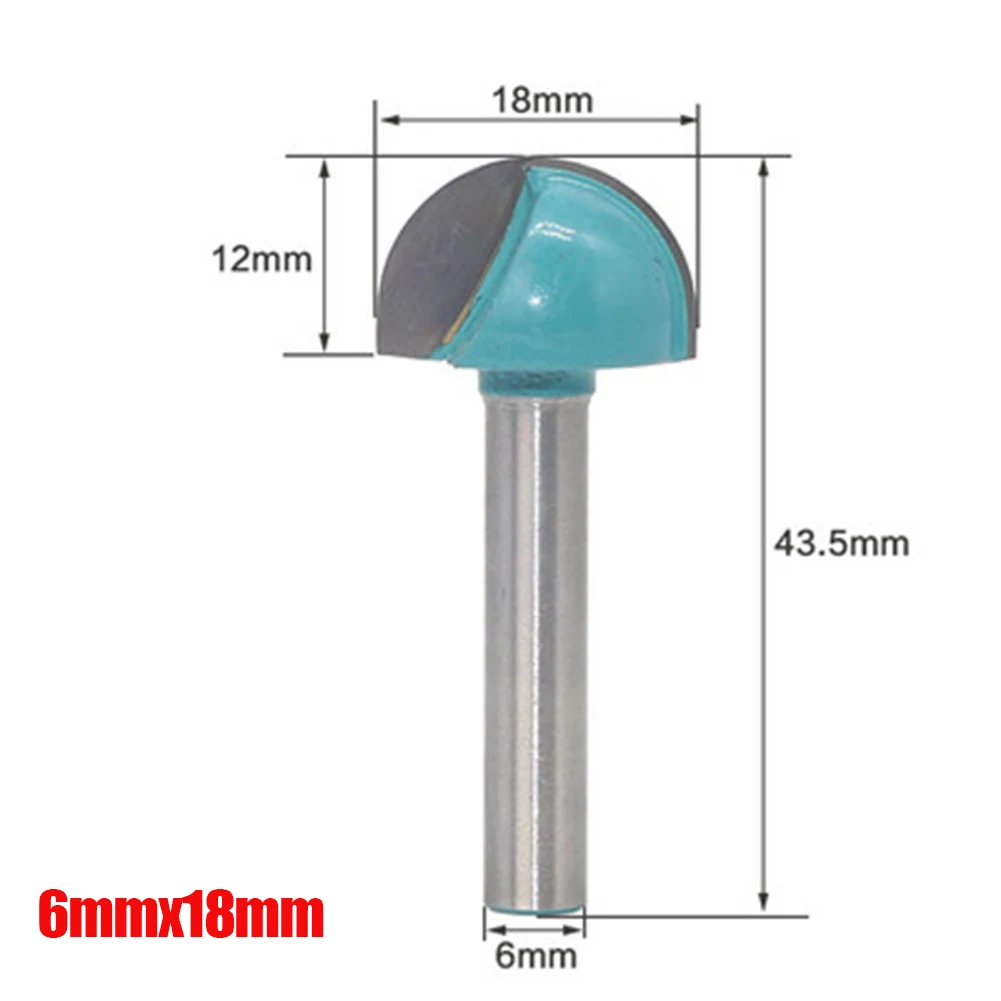 HOT Milling Cutter Core Box Router Bit Round Bottom Round Head Woodworking Engraving Semicircular Cutter NDS