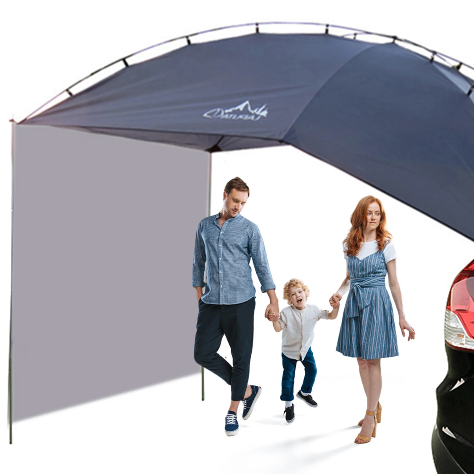 Outdoor Self-driving Barbecue Camping Car Tail Car Side Tent Car Sunshade Car Tail Extension Tent Supplies