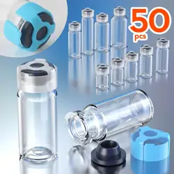 Penicillin flasche glas flasche mit gummi stopper und anti-sheft verschluss 3ml, 5ml, 7ml,10ml, 15ml, 20ml,25ml,30ml gläser