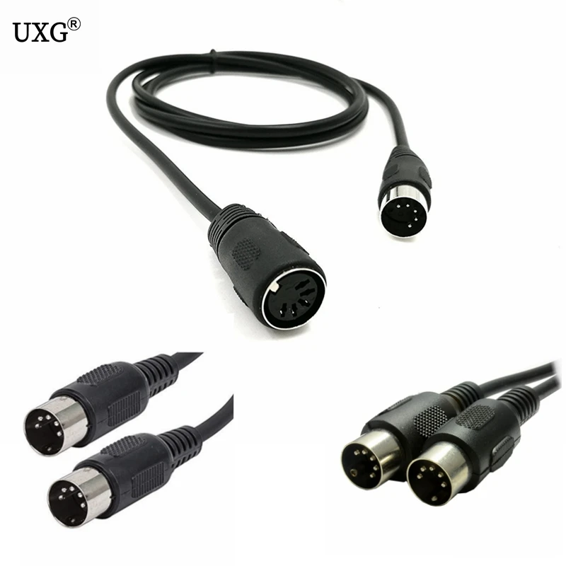 Hot Sale Audio Cable din 5pin male to male & female 1M/1.5M MIDI 5 Pin DIN Plug to 5 Pin DIN Audio Extension Male Cable Leads