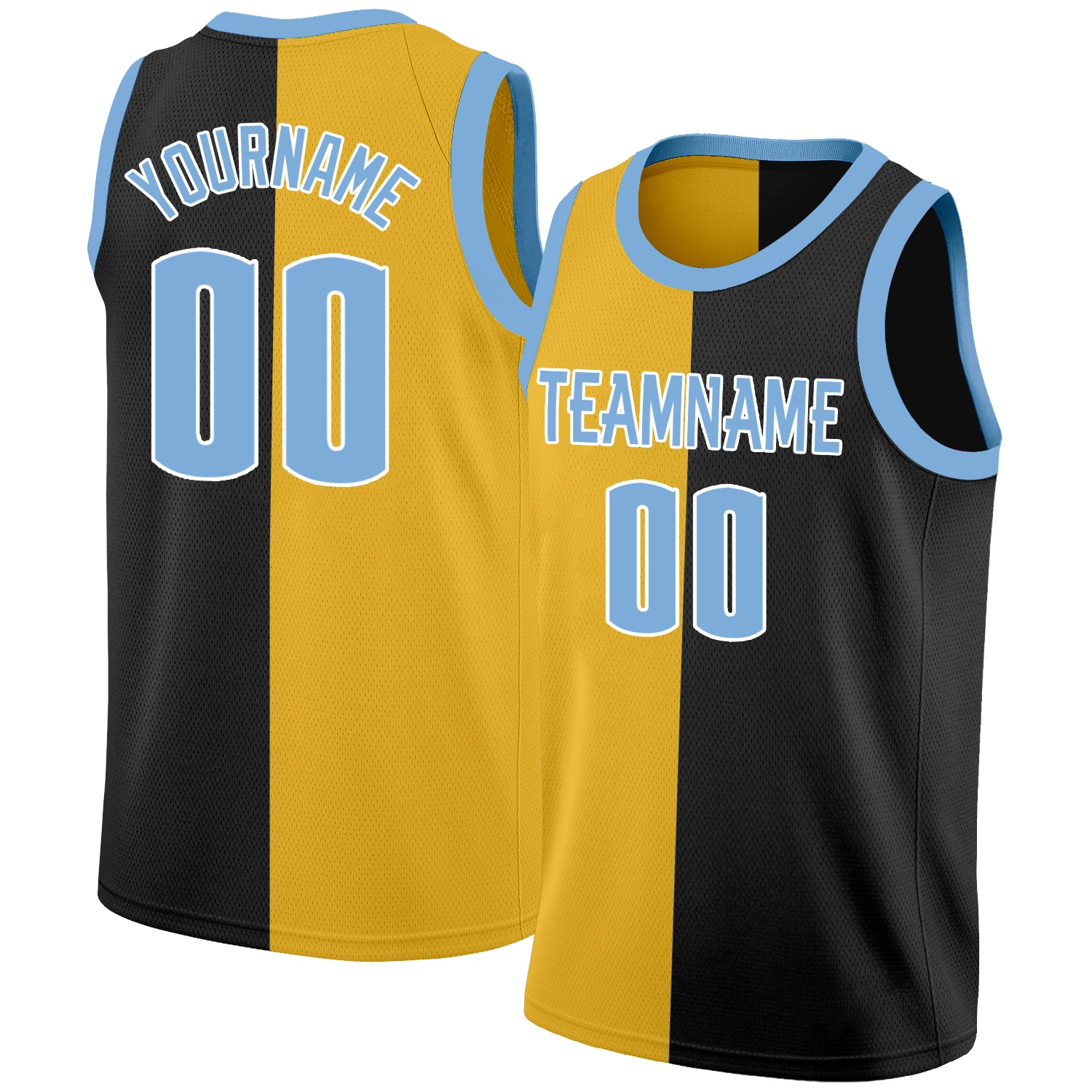 Custom Round Neck Two Tone Basketball Jersey Full Sublimation Team Name Number Sleeveless Shirts for Adults