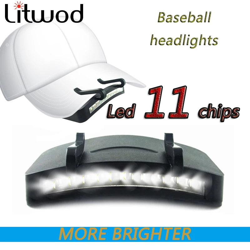 Z35 super Bright 11 LEDs led cap light headLamp head Flashlight head Cap Hat Light Clip on light Fishing head lamp