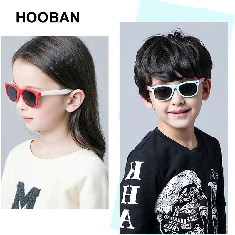 Fashion Polarized Kids Sunglasses Classic Children Silicone Sun Glasses For Boys Girls Vintage Safty Soft TR90 Baby Eyewear