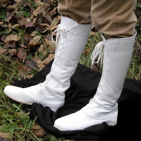 Botas de tornozelo curtas de couro retrô medieval para mulheres e homens, cosplay, princesa, príncipe, cavaleiro, gótico, carnaval, festa, tubo alto, sapatos de atadura