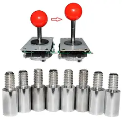 8 szt. Chromowany drążek arkadowy przedłużacz wału 15mm przedłużenie joysticka SANWA PXPF