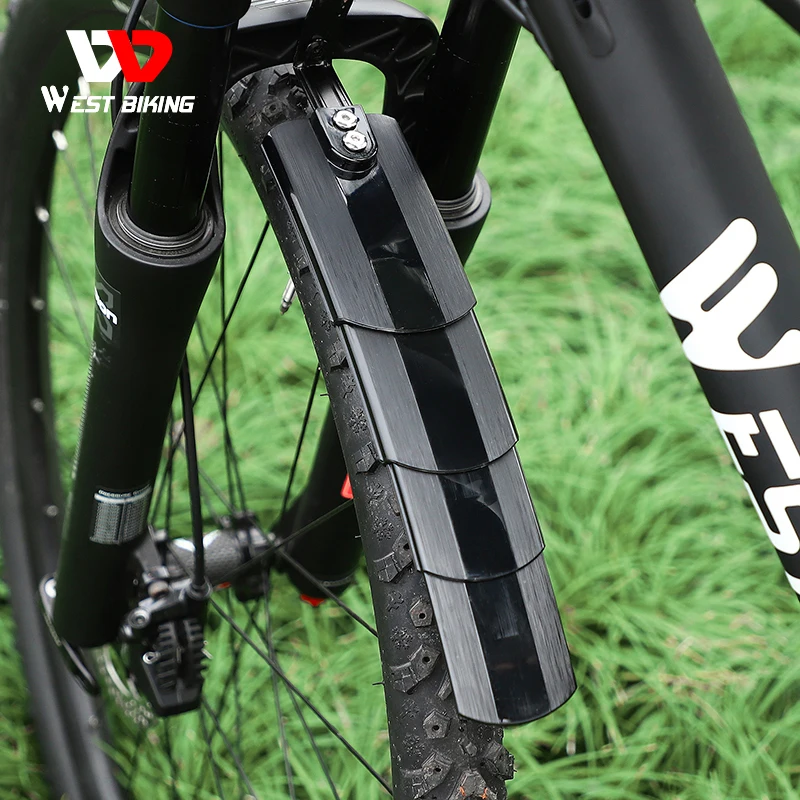 WEST BIKING Foldable Universal Bike Mudguard MTB Bicycle Front Rear Fender Cycling Wheel Wings Mud Guard Mountain Bike Fender