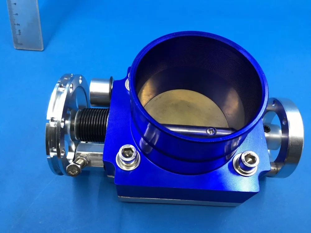 

Sherryberg BLUE BILLET 70mm THROTTLE BODY INTAKE MANIFOLD BILLET ALUMINUM HIGH FLOW RACING