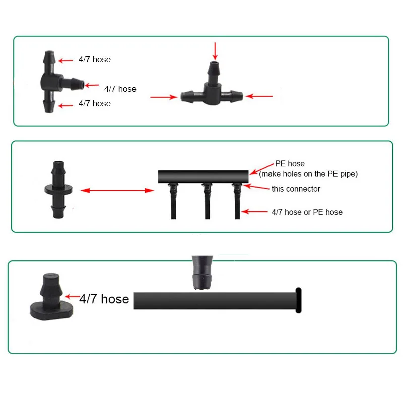 Micro Drip Irrigation Set DIY Garden Irrigation Spray Automatic Watering Hose System With Adjustable Dripper