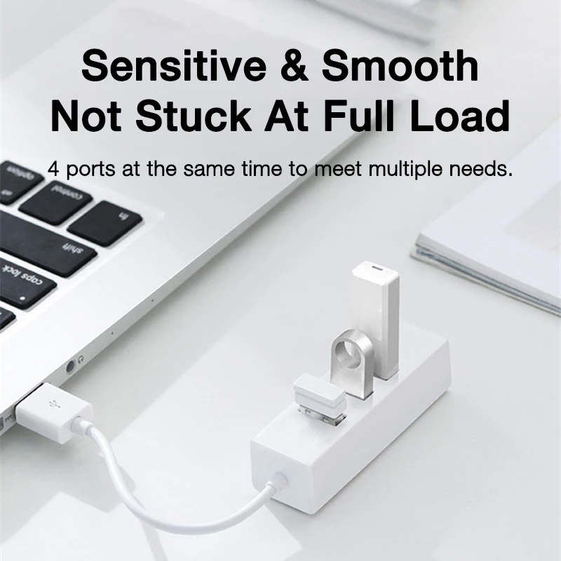 EARDECO High Speed USB HUB Stand Multi USB Splitter 4 Ports Expander Multiple USB Expander Computer Accessories For Laptop PC