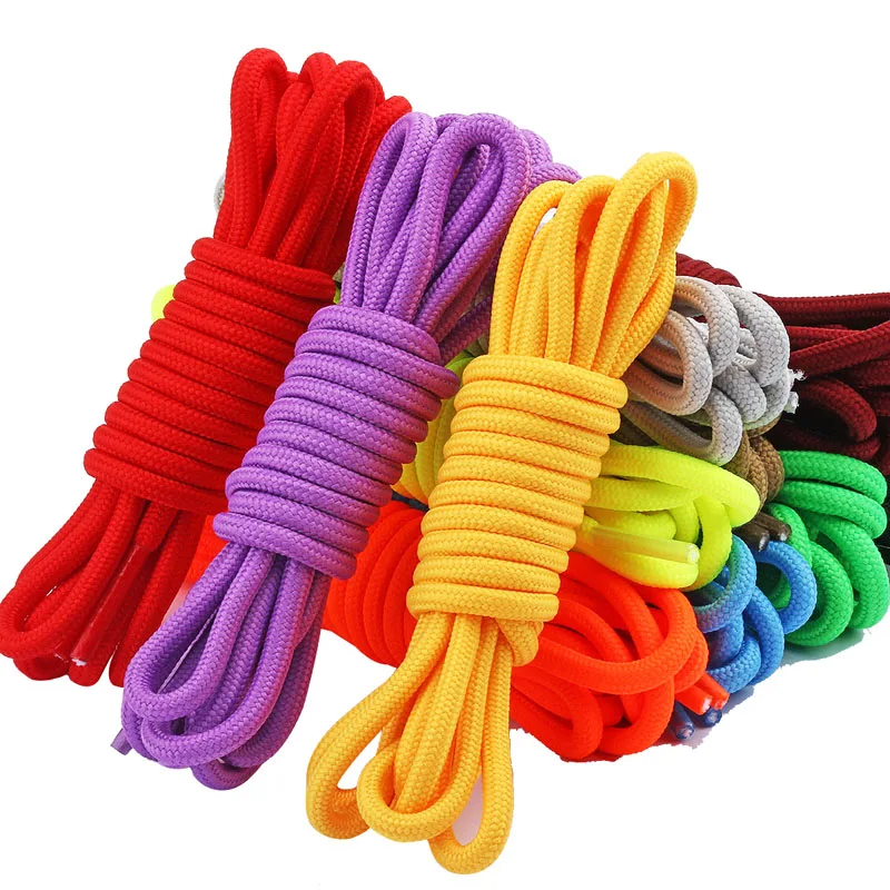 1Pair Round Solid Shoelaces Top Quality Polyester Shoes Lace Solid Classic Round Shoelace 50cm,80cm,100cm,120cm