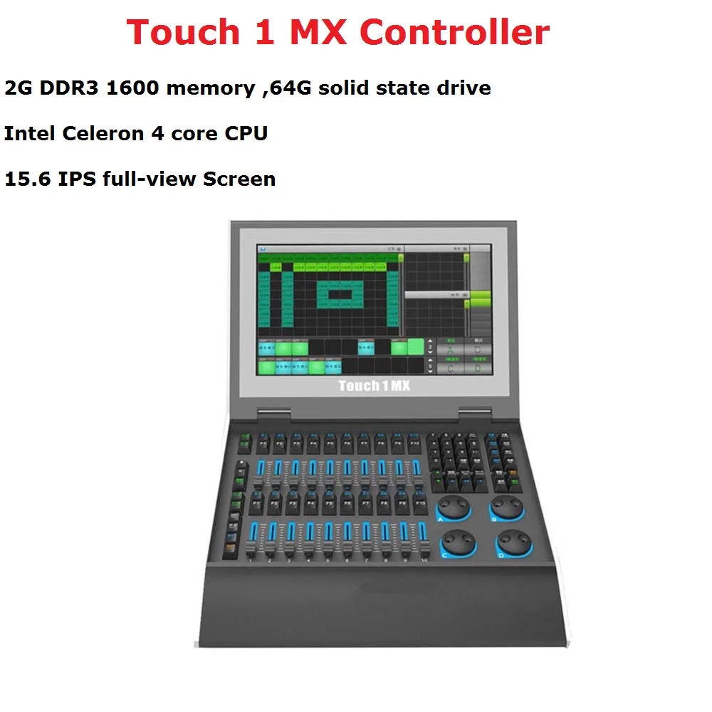 Touch 1MX DMX Console Moving Head Light Controller Stage Lighting Effect Disco Light DMX Console Professional Dj Light Projector