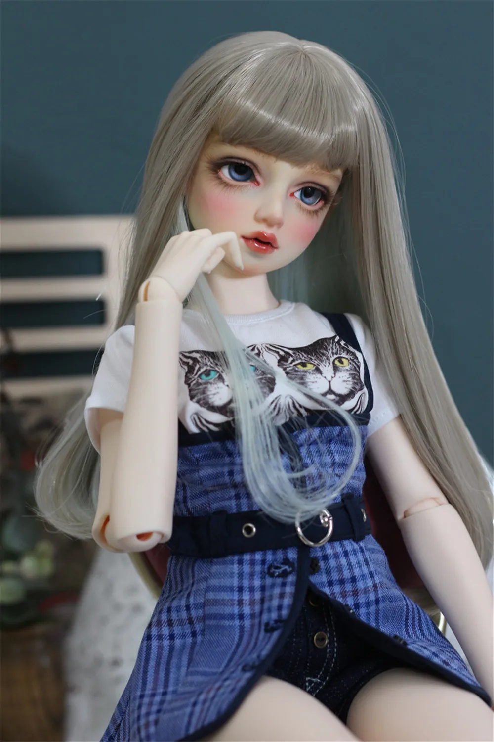 BJD/SD wig 1/3,1/4,1/6 High Temperature Silk wig Two-tone Long Hair BJD Doll Accessories (no dolls)