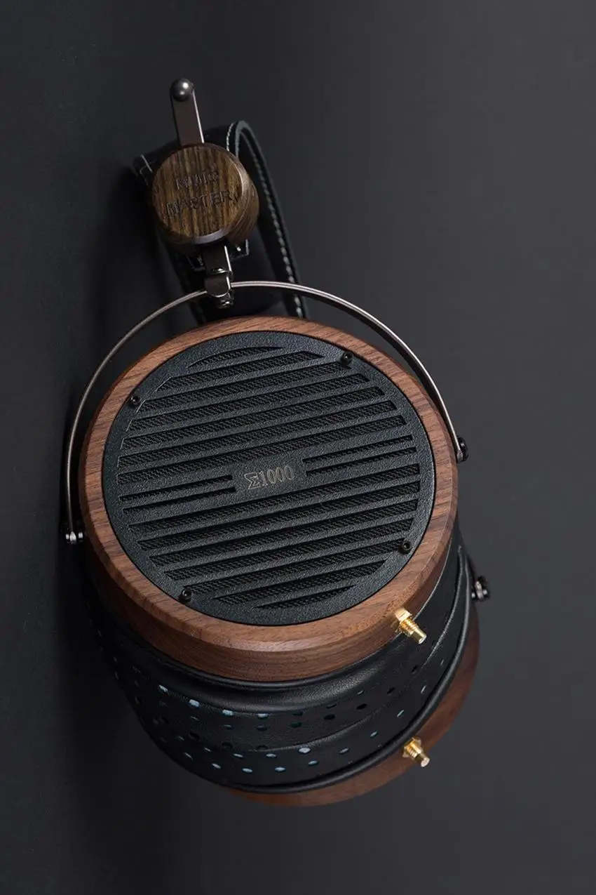 Música mestre 108mm e1000 planar magnético 40 ohms baixo feito à mão alta fidelidade audiophile fone de ouvido de madeira pk hd800 lcd4 he1000