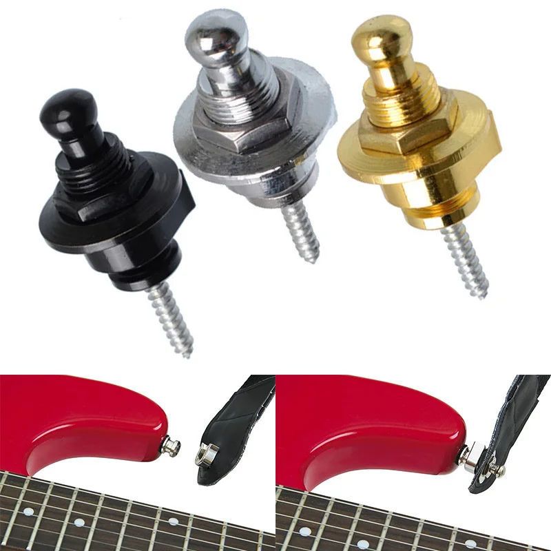 

Guitar Strap Lock Button Non-slip Durable Security For Folk Electric Acoustic Bass WHStore