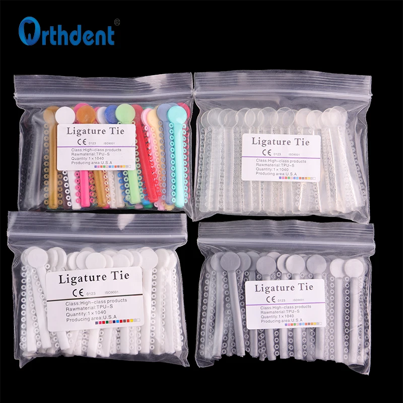 Orthdent 1040 Pcs/Pack Dental Ligature Ties Orthodontics Appliance Elastic Rubber Bands Braces Teeth Treatment Dentist Materials