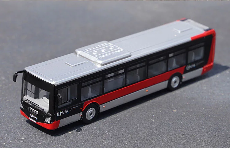 1:87 CROSSWAY URBANWAY Plastic BUS Model Collection Souvenir Ornaments Display Vehicle Toys Gift