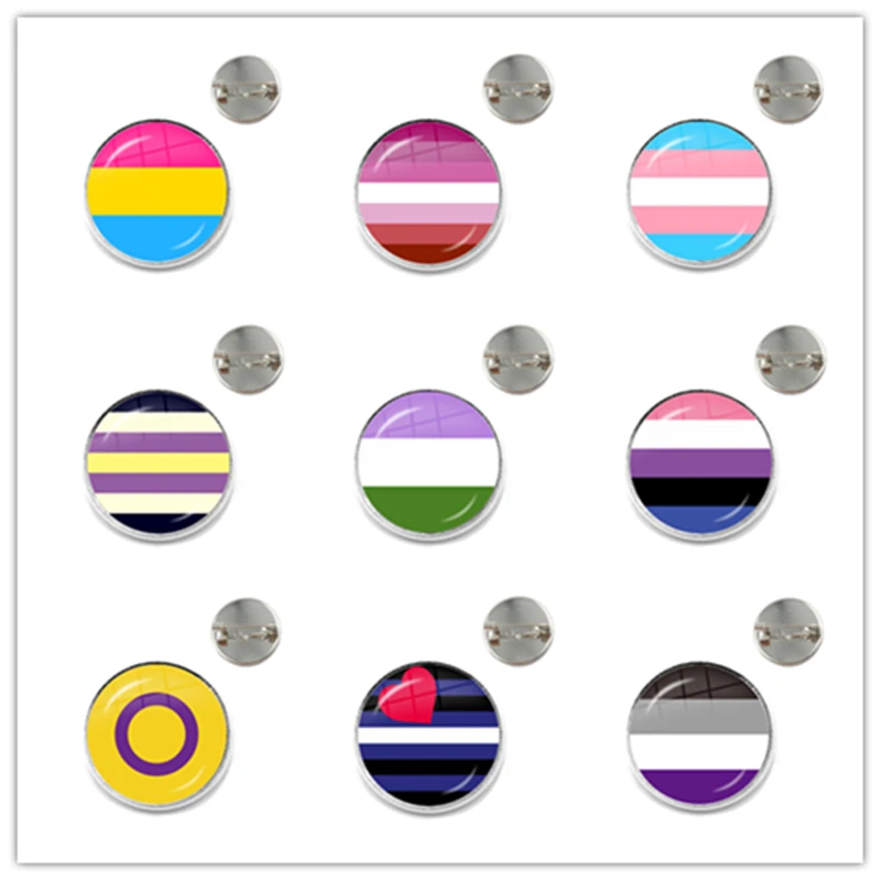 Gay Pride Glass Cabochon Brooches Same Sex Lgbt Jewelry Gay Lesbian Pride With Rainbow Love Wins Gift Same Sex Marriage