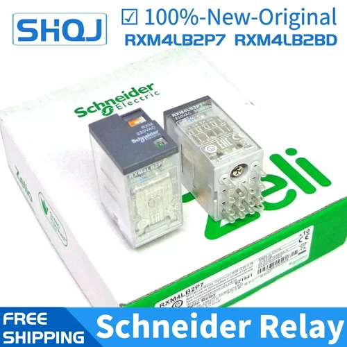 5 uds relé Schneider RXM4LB2BD RXM4LB2P7 RXM4LB2F7 RXZE1M4C 4CO 3A 24VDC 230VAC 120VAC nuevo y original relé Schneider