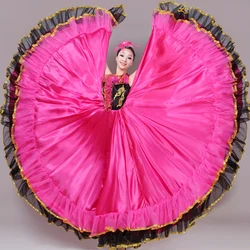 2020 New Women Spanish Bullfight Dress Gypsy Clothing Performance Dresses Long Robe Female Modern Flamenco Dance Costume DL5729