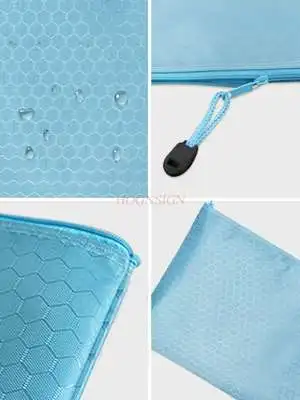 1 Pcs Tas File Kanvas A4 Ritsleting Tahan Air Tas File Kantor Informasi Mahasiswa Tas