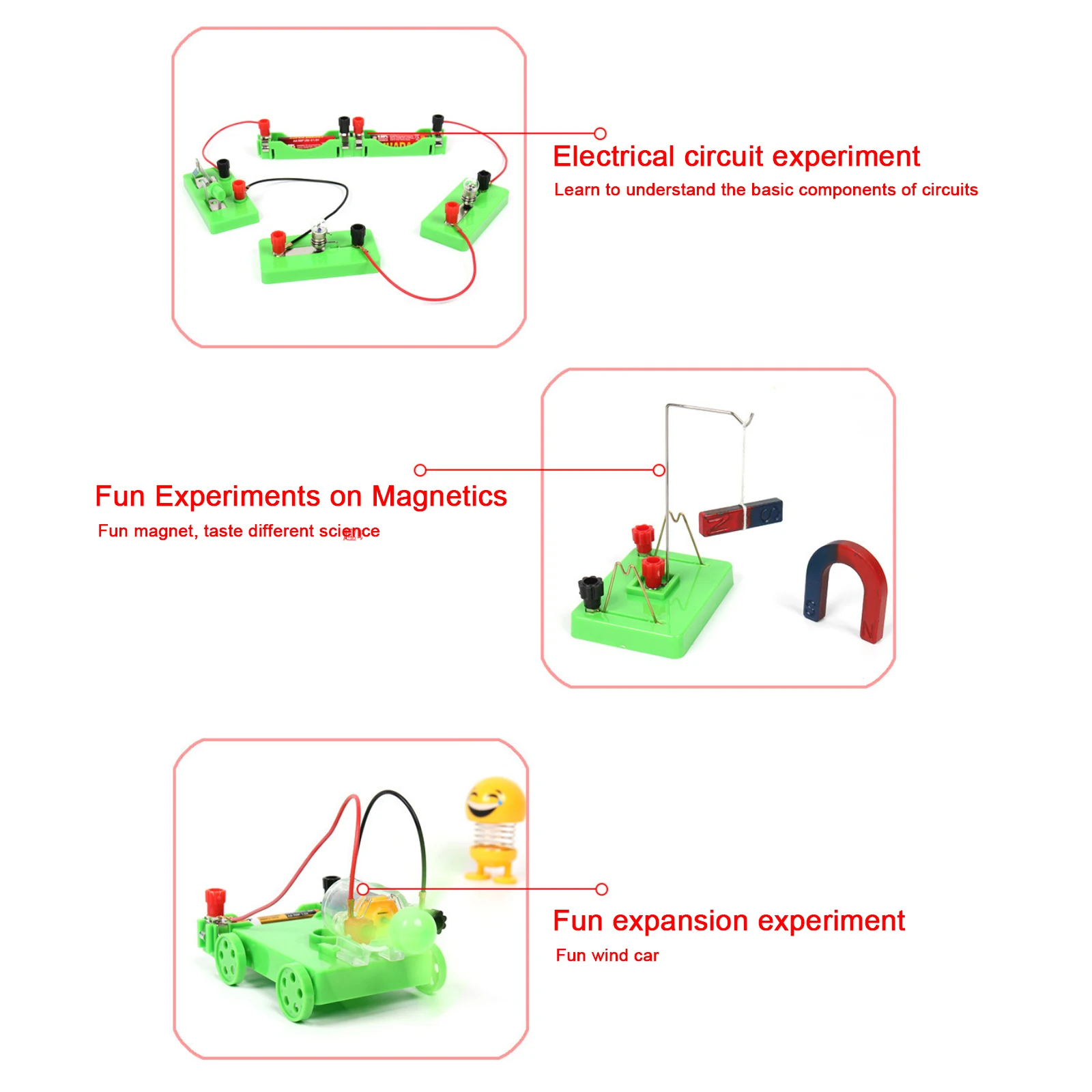 Physics Labs Basic Electricity Discovery Circuit and Magnetism Experiment Learning kits for Junior Senior High School Student