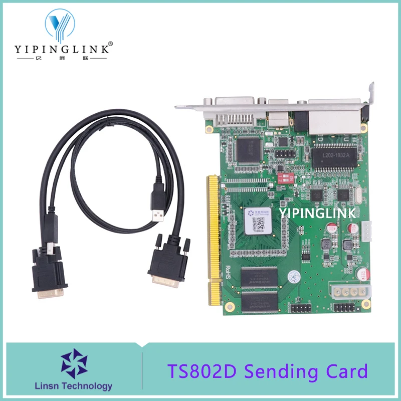 Linsn Verzenden Kaart TS802D Controller Voor Indoor En Outdoor Led Video Wall Controller P2.5 P3 P4 P5 P6 P8 P10 led Display Driver