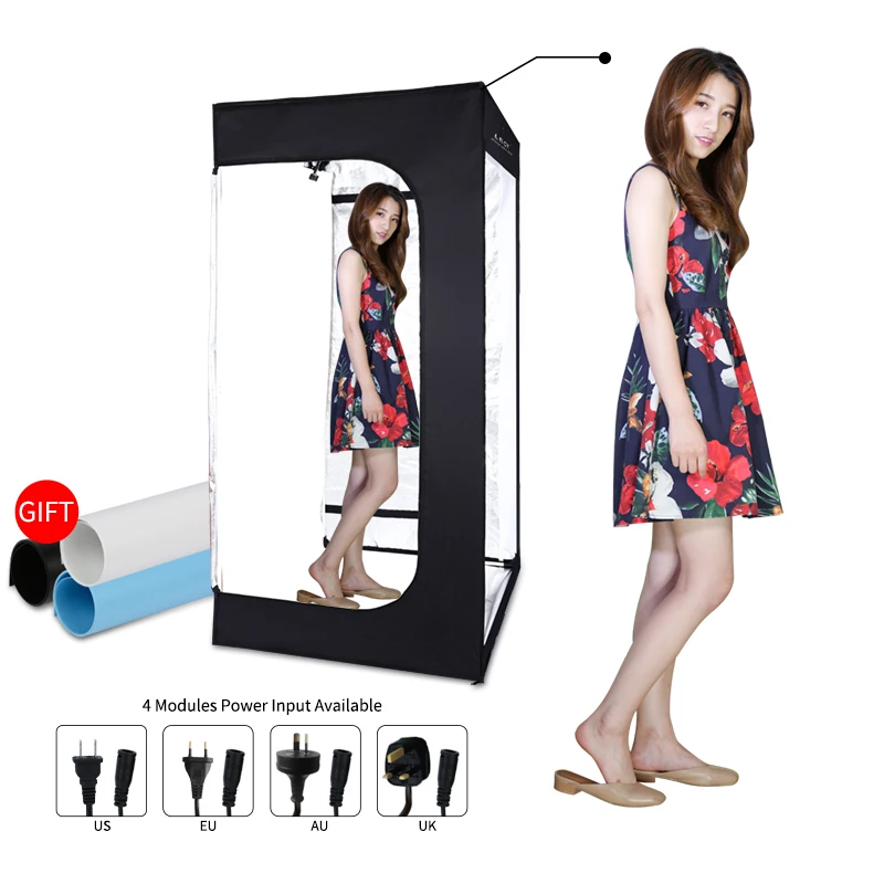 200cmx120cmx100cm Dimmable Photo Studio Lighting Softbox Light Box Folding Photography Backdrop Shooting Tent kit