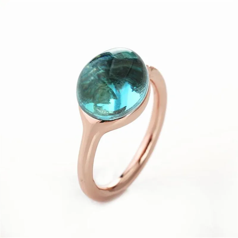 

High Quality Fashion Brand Jewelry Gold Color Crystal Ring for Women Jewelry Christmas Gift