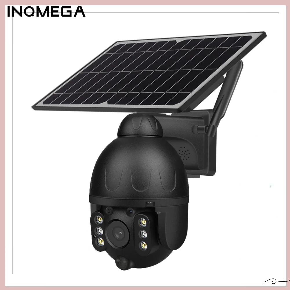 

INQMEGA Solar Camera 4G Sim Outdoor PIR Human Body Automatic Tracking Waterproof Security Camera Solar Panel CCTV Security Cam