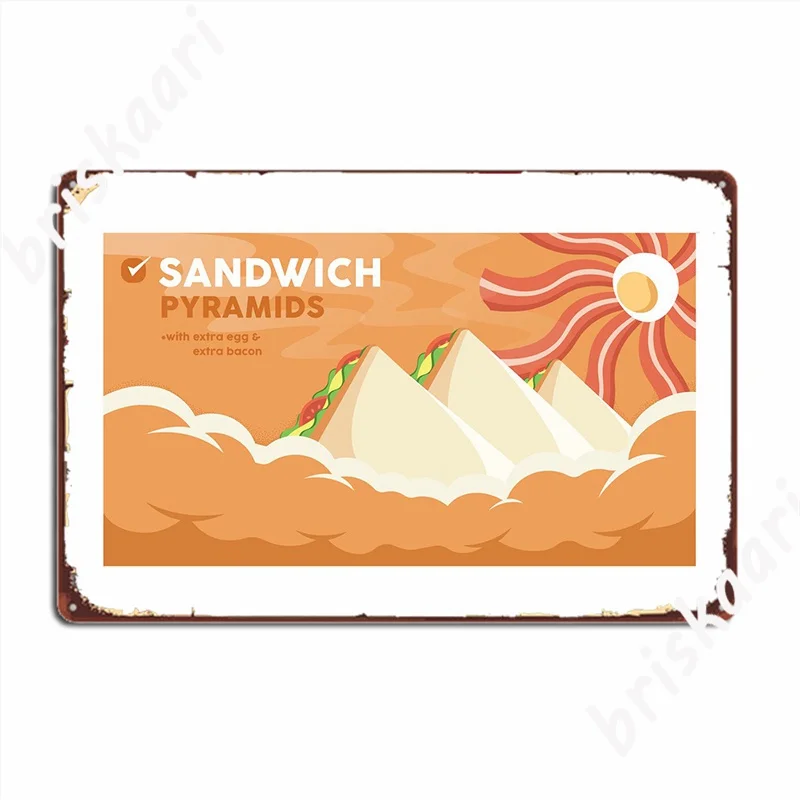 The Sandwich Pyramids Metal Plaque Poster Club Club Bar Designing Mural Painting Tin Sign Poster