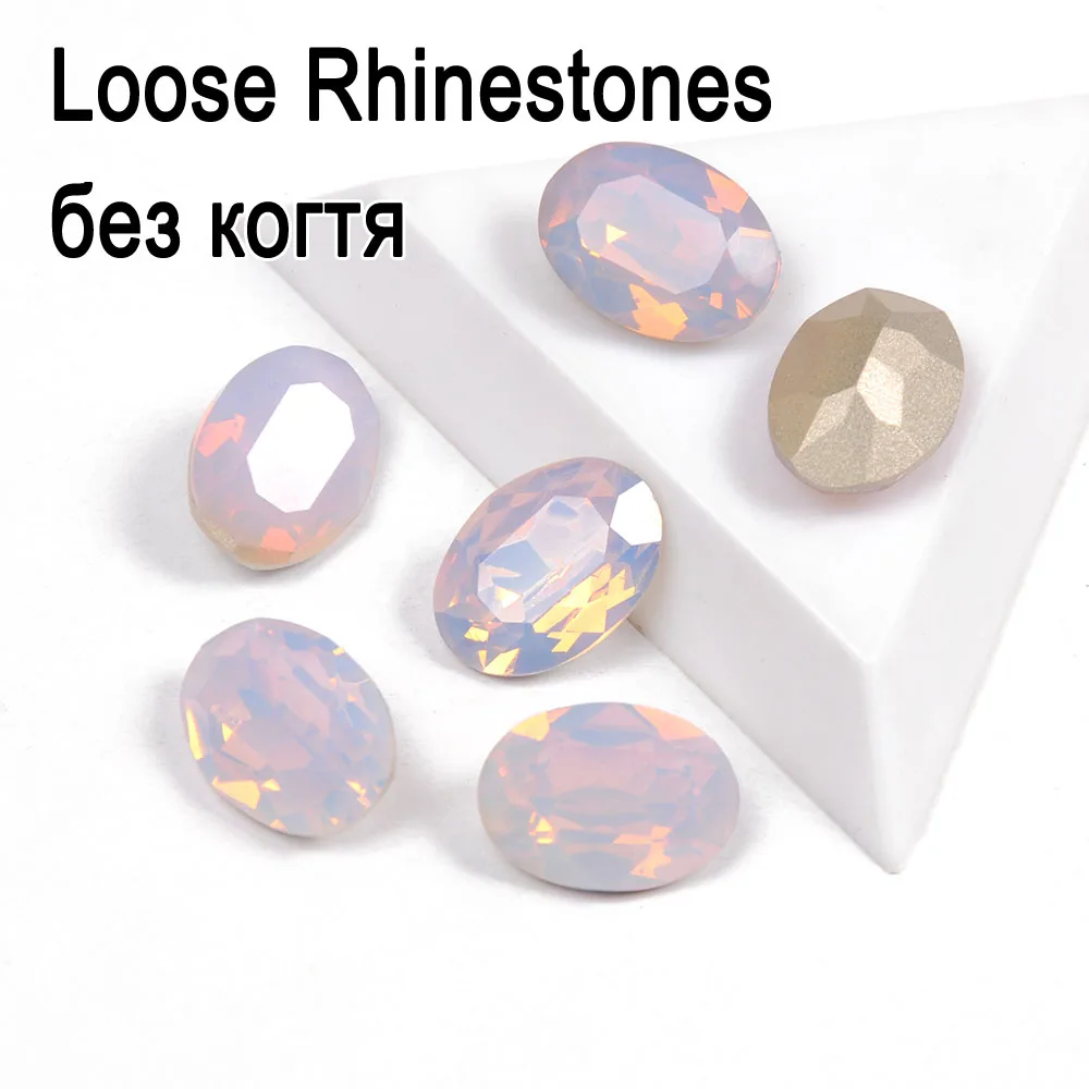 CTPA3bI Crystal Rose Water Opal Color Glass Material Sew on Rhinestones Loose Stones or With Claw DIY Gym Suit Garments Shoes