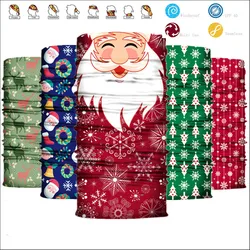 Turbante navideño multicolor, Bandanas sin costuras, pañuelo para la cabeza, diadema mágica, máscara facial, pañuelo para bicicleta, novedad