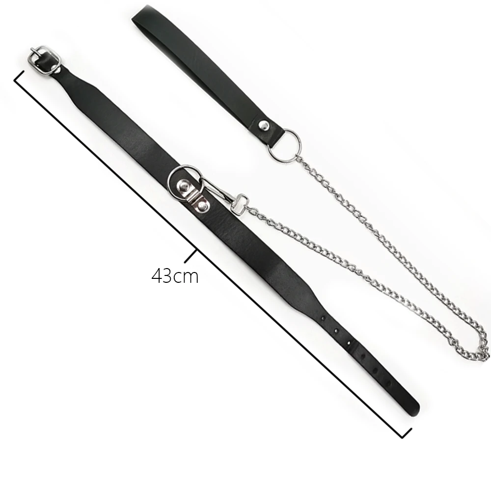 Slave Whip Chastity Bdsm Fetish Bondage Slave Sex Collar Leash Steel Chain Adult Game Dog Chain Punish Neck Collars Sexshop 18