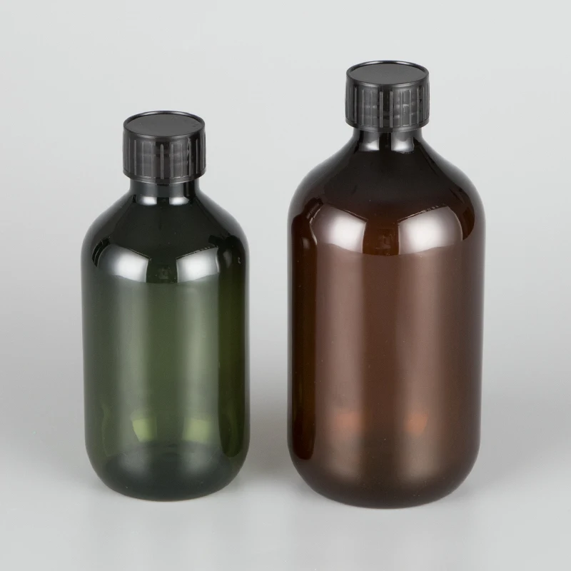 

300ML 500ML X 12 Brown Green Empty Cosmetic Bottle With Black Plastic Screw Caps,Toner Container Essential Oil Bottles