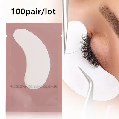 100 Pairs Eyelash Extension Patches Under Eye Pads For Grafting Eyelashes Paper Eye Gel Sticker Wraps Lash Patch Makeup Tool