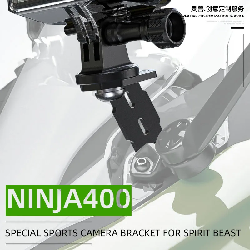 Spirit Beast motorcycle camera bracket Action Cameras Holder rearview mirror Driving Recorder Bracket For Kawasaki Ninja 400 650