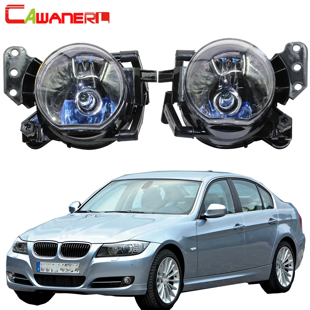 Cawanerl 2 Pieces Car 100W Halogen Fog Light Assembly DRL 12V For BMW E46 E90 E91 323i 325Ci 325i 328i 328xi 330Ci 330i 335i