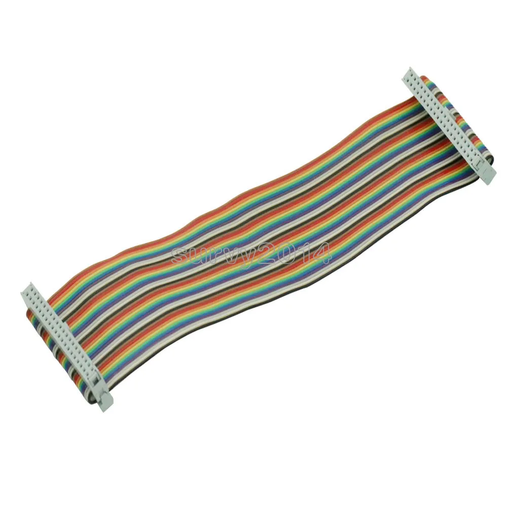 Newest 20cm 40 PIN 40PIN Way GPIO Rainbow Ribbon Cable For Raspberry Pi Model B / Model B+