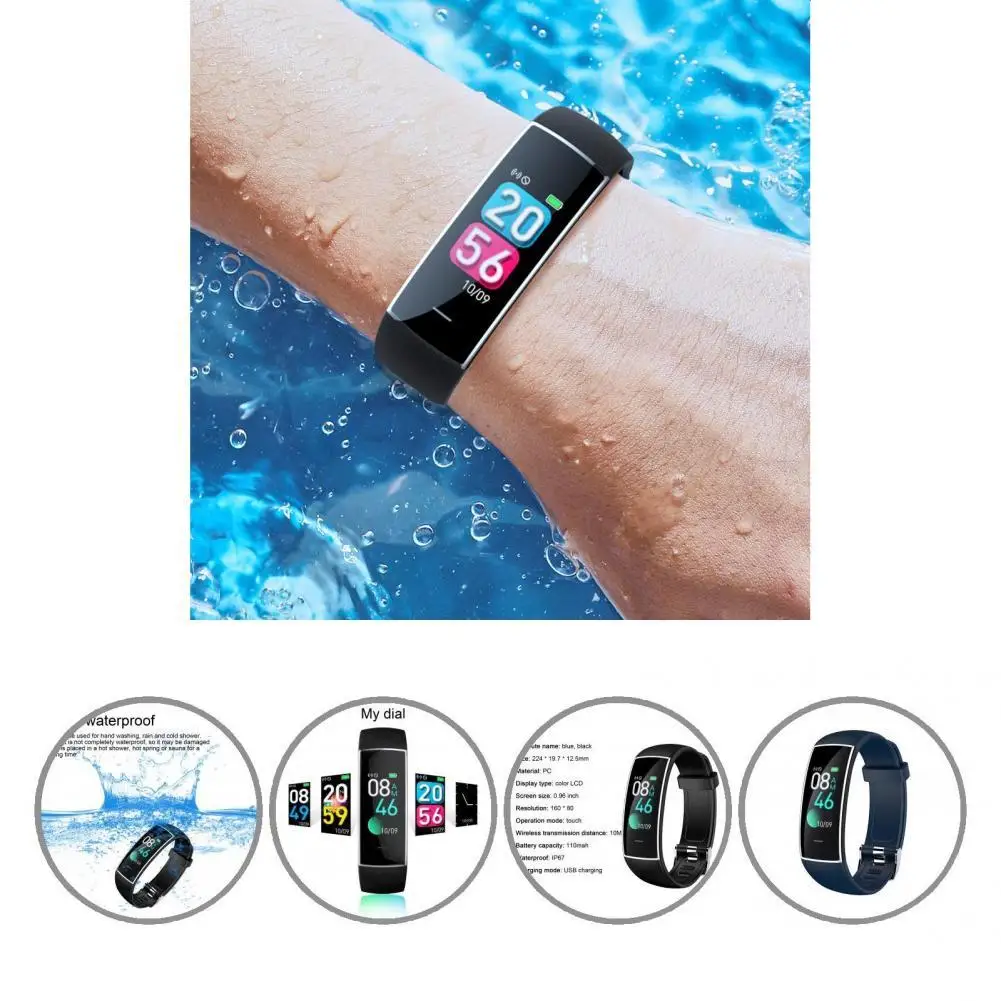 

Long Standby Time Portable 0.96 Inch Sleep Monitoring Smart Watch for Gym