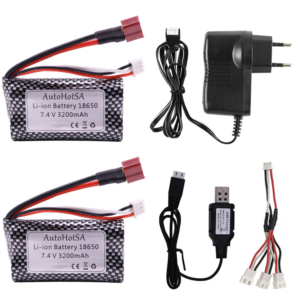 7.4V rechargeable Lipo Battery with Charger For Wltoys 144001 A959-B A969-B A979-B K929-B 12428 12423 10428 Q39 battery toys car